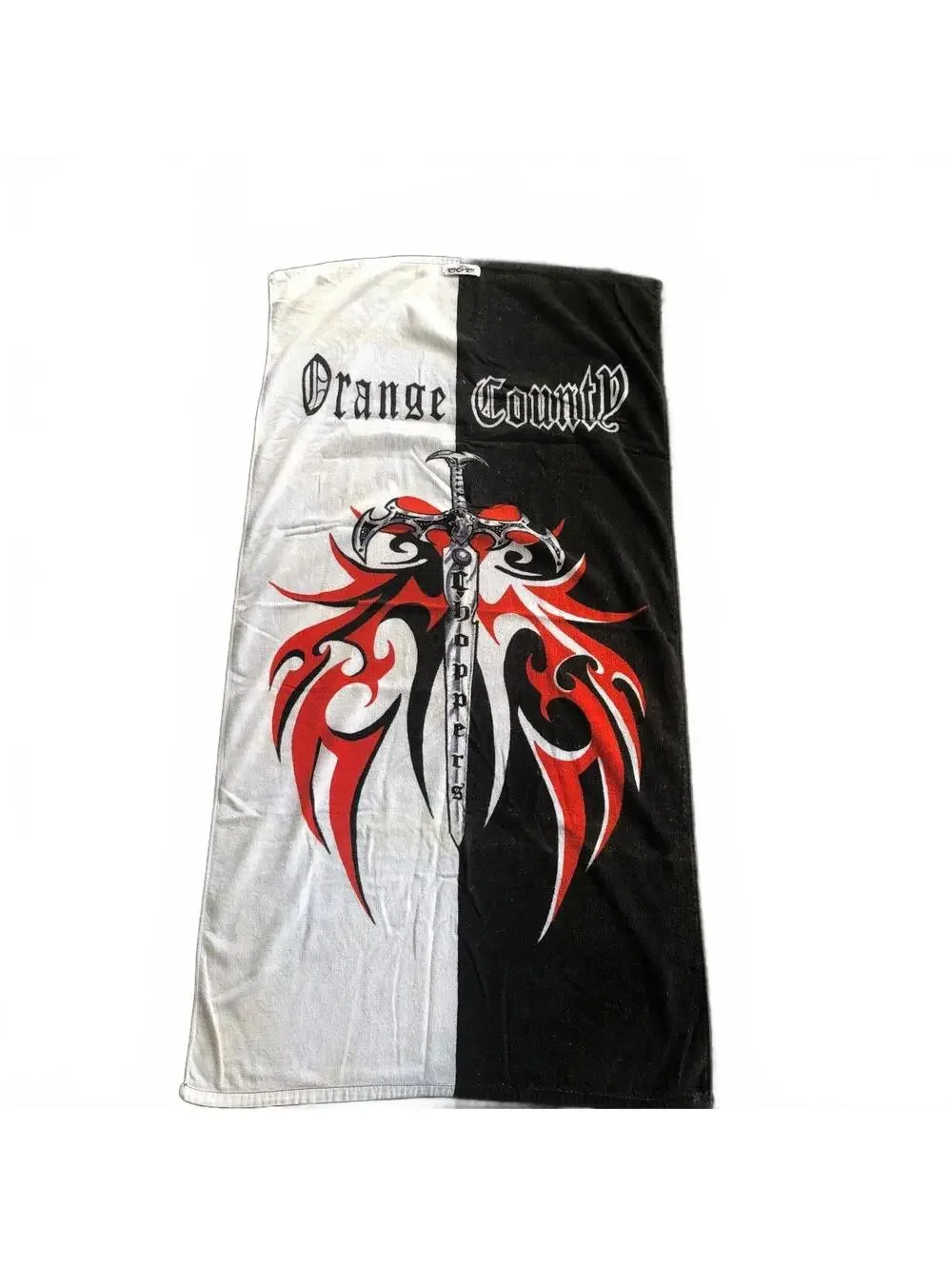 C.O.C. Orange County Choppers Black and White Cotton Towel